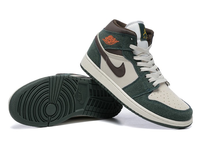 Air Jordan 1 Mid OG SP Chocolates Dark Green White 554766-002