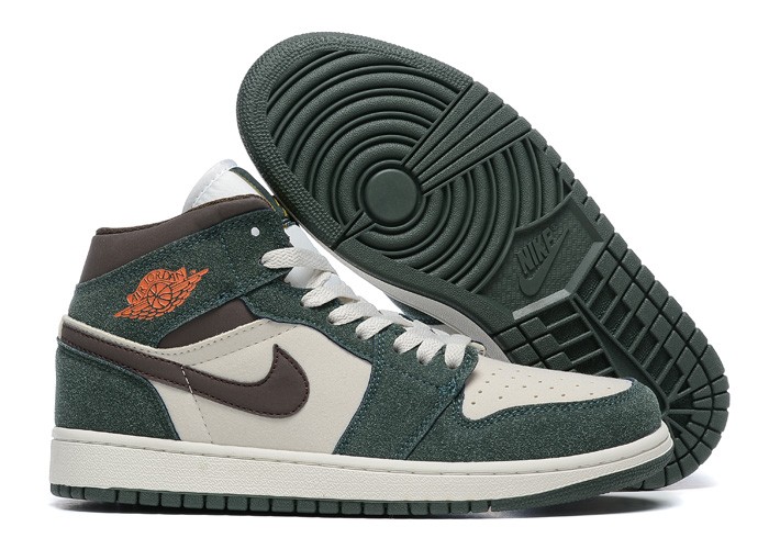 Air Jordan 1 Mid OG SP Chocolates Dark Green White 554766-002